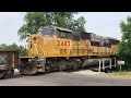 Big Locomotives Take Tight Curve @ RR Interchange, Indiana & Ohio Railway, Wilmington Trains In Ohio