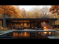 Autumn Villa Tranquility | Smooth Instrumental Jazz Music & Fireplace Sounds to Work, Study