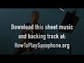 Besame Mucho Saxophone Music and Backing Track