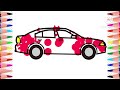 How to draw a cute car, easy and simple, step by step