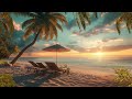 Summer Tropical Beach Atmosphere | Sweet Bossa Nova Jazz & The Gentle Sound of Ocean Waves for Relax