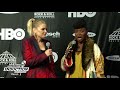 Crystal Fox on the 2018 Rock & Roll Hall of Fame Red Carpet with Carrie Keagan