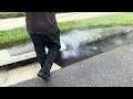 Pressure washing driveway and sidewalks