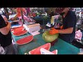 🇹🇼台湾 朝市場『スイカ🍉』のカットスキルが素晴らしい🎉　台湾西瓜は大きい🍉