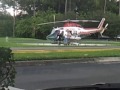 Helicopter landing at palm west hospital.