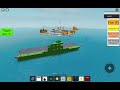 Orange ship sinking but the green ship gets destroyed in the end