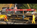 Bridge 27 Update at Goathland (NYMR) - New Sill Beams are lifted into position (Update 4)