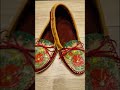 Handmade Mocassins with Poppy Blossom Motive