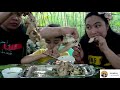 OUTDOOR COOKING | NATIVE CHICKEN TINOLA MUKBANG collab  with @miramj6657