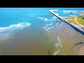 Beautiful Yarkon River Tel Aviv, Israel. Drone footage 4K 60 fps. DJI Mini 3 Pro