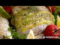 Whole Baked Fish - Herb Stuffed, with Garlic Butter Dill Sauce