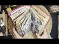 4K, ASMR Monotone journal -모노톤 다꾸 #vintagejournal #scrapbooking #diary