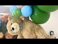 Baby shower Foundation set up /earth tones teddy bear theme