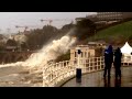 Monster wave hitting Plymouth Waterfront