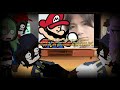 Mario and his friends react to smash bro but it's different.