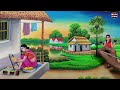 Beautiful Village Landscape Scenery Painting| Indian Village Scenery Painting With EarthWatercolor