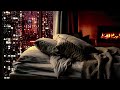 Cozy Bedroom Ambience - Rain and Fireplace Sounds At Night 3 Hours For Sleeping, Reading, Relaxation