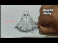 How to draw a ghost picture || Halloween picture drawing