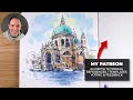 4 tips to SIMPLIFY your URBAN SKETCHING!  (loose ink & watercolor tutorial)