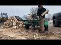 Splitting firewood