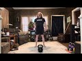2 Arm Kettlebell Swing ~ 10 Sets of 10 Reps @ 62# Bell in 10 Minutes (EMOM)
