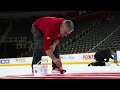 Installing and painting the ice at Little Caesars Arena