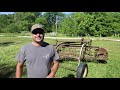 Testing out the Hay Rake I bought at auction for $275.  How much need fixed?