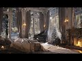 Soothing Fireplace and Piano ASMR for Royal Bedroom Ambiance | Cozy Winter Night | Relaxing Sleep