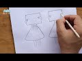 Best friend ❤pencil sketch - step by step /very easy/how to draw friendship day drawing /bff drawing