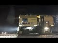 RARE Loram Rail Grinder Passes By Opelika With Awesome crews!