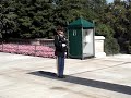 Tomb of the unknown - soldier yelling at laughing crowd