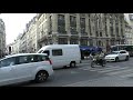 Walk around Paris France. Rue Réaumur - Place de l'Opéra - Boulevard Haussmann.