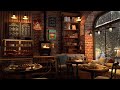 Jazz and Rain Sounds at the Coffee Shop Boost Your Focus for Study & Work 🌧️🎵