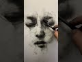 Expressive charcoal drawing