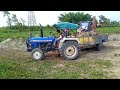 Case JCB Loading Mud Trolley | New Holland Tractor | Swaraj 735 FE | Tractor trolley Video