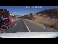 super stupid trucker runs me off the road