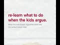 When kids argue