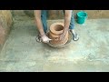 Wood stove making at home/Clay stove cooking/Mud stove/Soil stove/Mitti ka chulha banane ka tarika