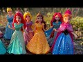 Looking For Disney Princess,  Mix Rainbow Dress! 9 MYSTERY SURPRISES Dolls Satisfying Video ASMR