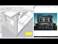 30'x50' House Design in Sketchup | House Design Tutorial | Complete House Design in Hindi