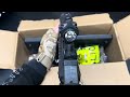 Unpacking special police weapon toys, Barrett sniper rifle, HK416 assault rifle, MP5 submachine gun