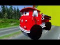 TRANSPORTING PIXAR CARS & FRUITS WITH COLORED & JOHN DEERE vs CLAAS vs TRACTORS - BeamNG.drive #962