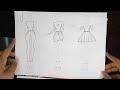 How to sketch easy dress pants and skirt / how to draw a simple dress  #dress #drawing