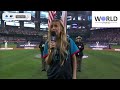 National Anthem Singer Ingrid Andress Gets DESTROYED After Performance MLB Home Run  #ingridandress