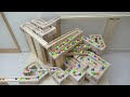 Marble Run Race ☆ Transparent launch pad + Cuboro octagon + Japanese railroad crossing + HABA