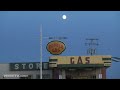Corner Gas TV set, sunset, full moon, Rouleau Saskatchewan Canada. vridetv.com