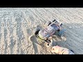 Jumping into heavy wind? 🤔 Arrma Kraton EXB 6s battles the elements!