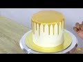 GOLD DRIP TUTORIAL WITHOUT ALCOHOL │ HOW TO MAKE A GOLD DRIP CAKE │ CAKES BY MK