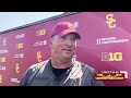 USC offensive line coach Josh Henson addresses right guard position battle, tackle depth