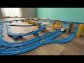 Plarail Thomas and the old Tokaido Shinkansen: Elevated Crossover Run!